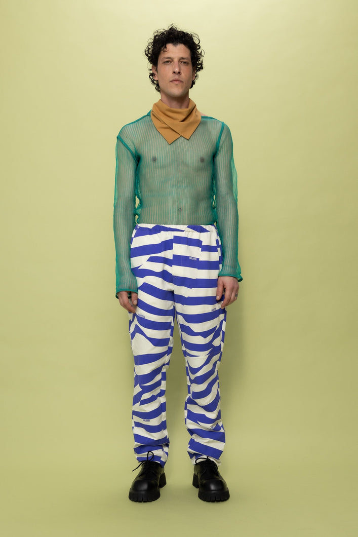 Load image into Gallery viewer, Nore Trousers Print Crunched Stripe Violet