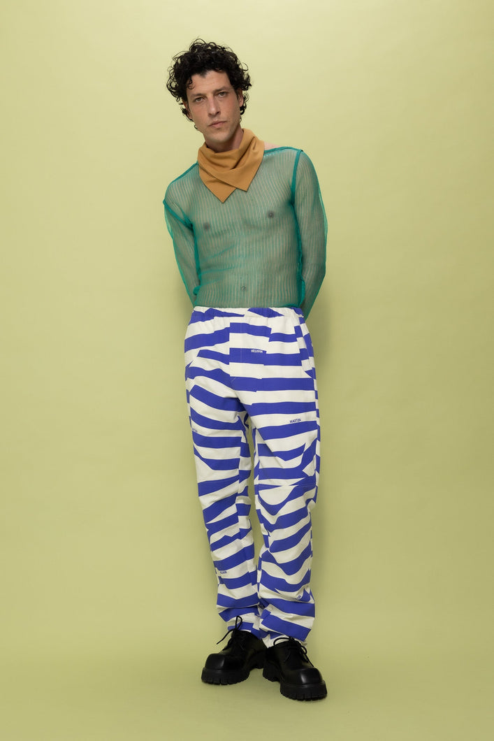 Load image into Gallery viewer, Nore Trousers Print Crunched Stripe Violet