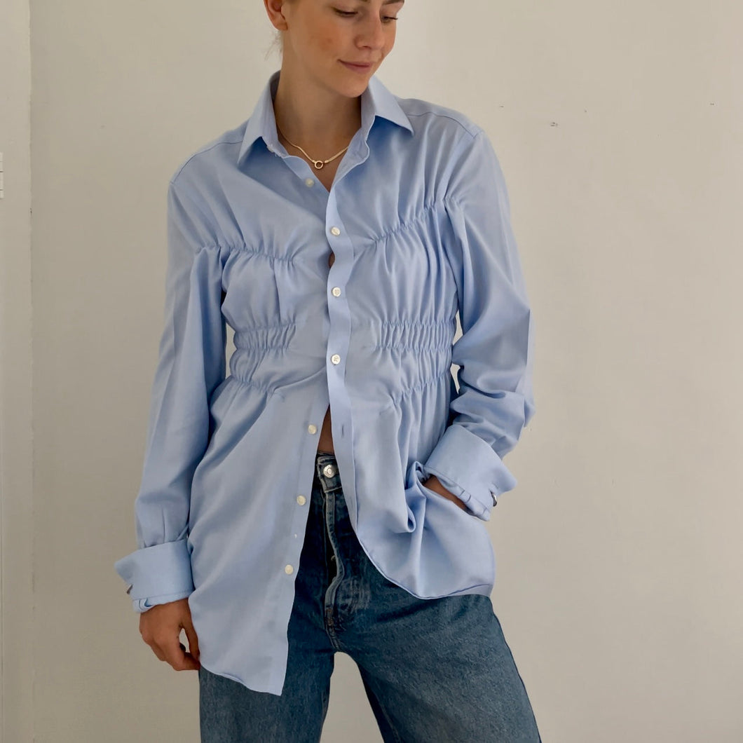 Load image into Gallery viewer, SKY BLUE ELASTIC SHIRT