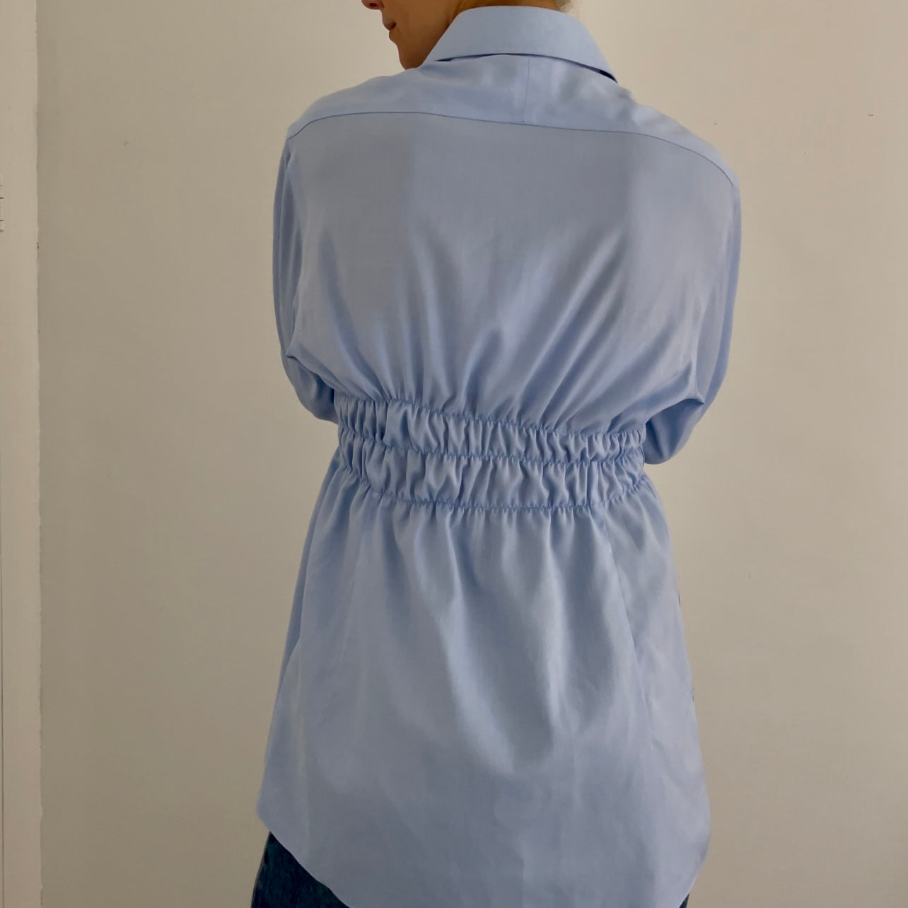 SKY BLUE ELASTIC SHIRT