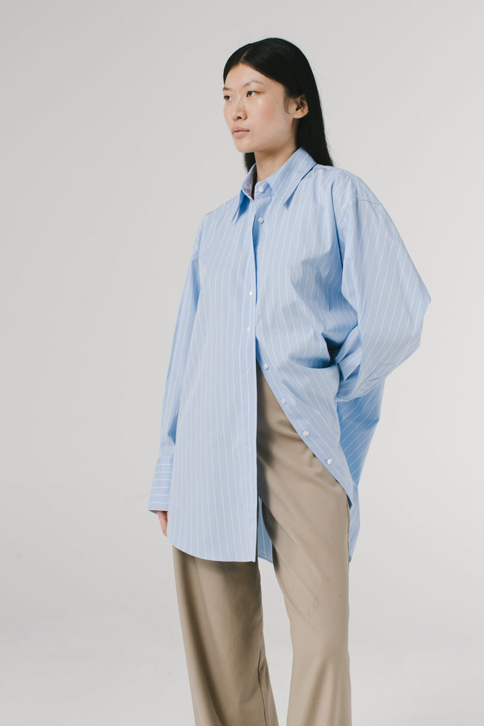 Load image into Gallery viewer, Shirt. Blue Stripe