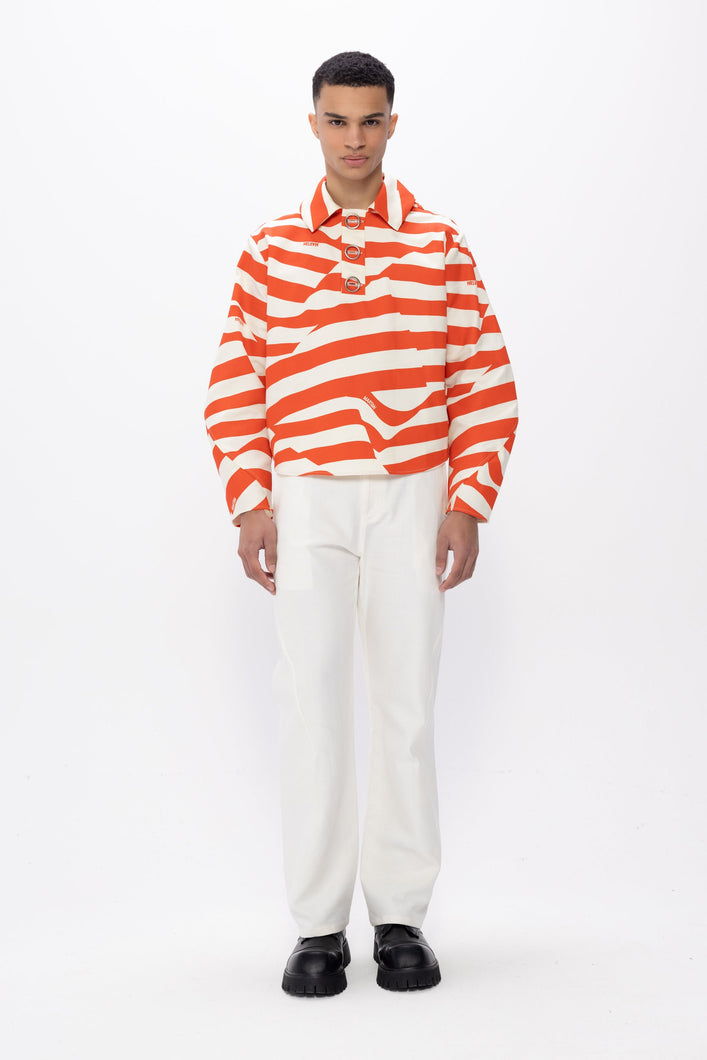 Load image into Gallery viewer, Nova Polo Print Vermillion Orange