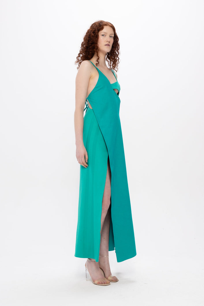 Load image into Gallery viewer, Lena Dress Seaweed Green