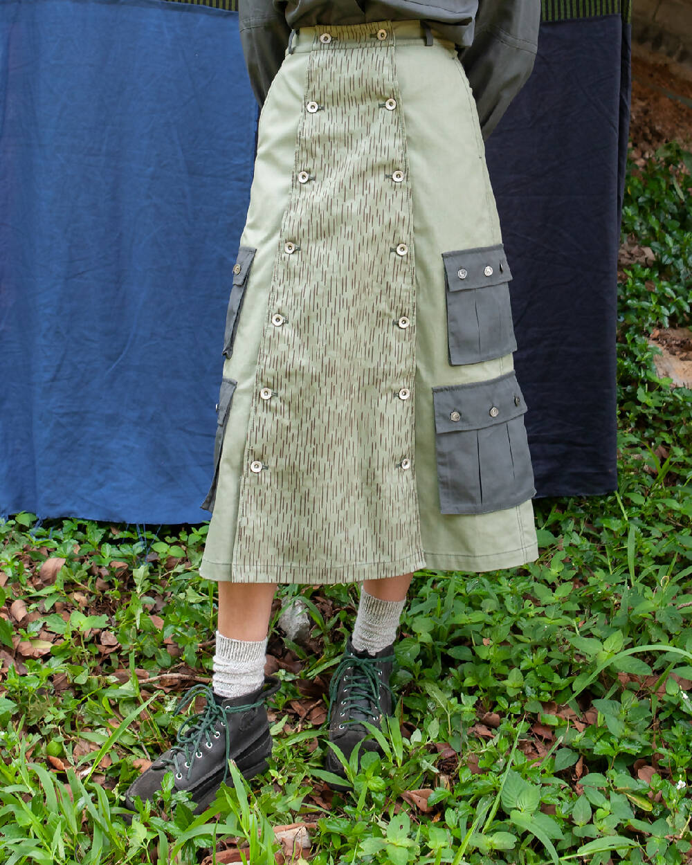 W'menswear Fly Pocket Skirt in Rain Camo