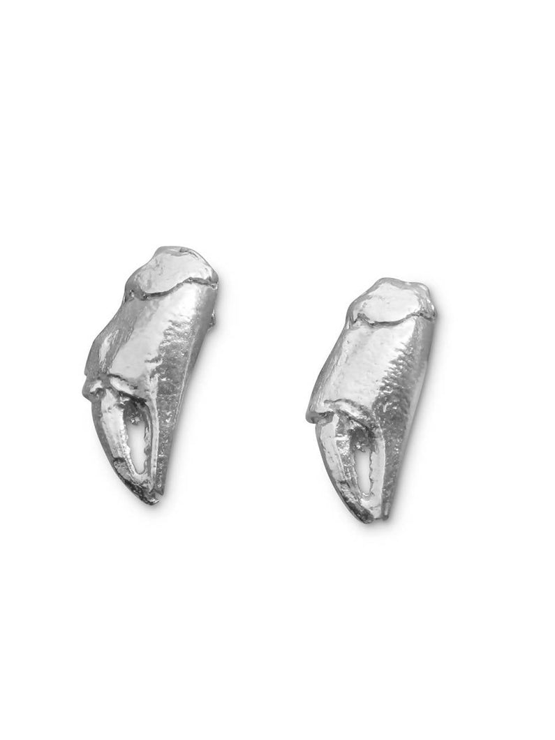 Load image into Gallery viewer, Eily O Connell Silver Crab Claw Stubs Earring